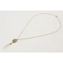 Collar cadena eslabón plano en oro mate con pieza 