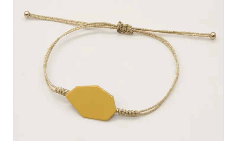 Pulsera nudo serpiente con pieza esmaltada color h