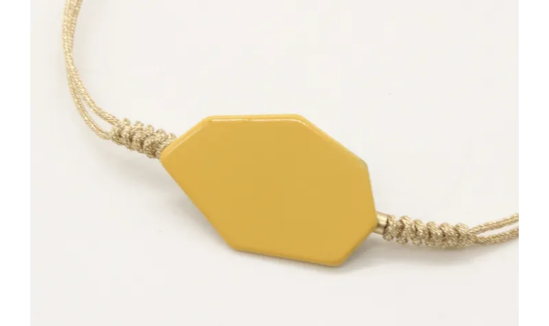 Pulsera nudo serpiente con pieza esmaltada color h