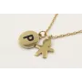 Collar con cadena de acero inoxidable y colgando c