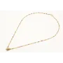 Collar cadena de acero inoxidable de bolitas esmal