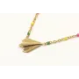 Collar cadena de acero inoxidable de bolitas esmal