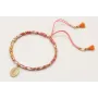 Pulsera rigida forrada con liberty hojas verdes y 