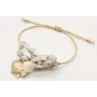 Pulsera cordon macrame oro palido con chips de mad