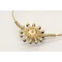 Pulsera nudo serpiente oro palido con sol,casquill