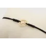 Pulsera nudo serpiente negro con signo del zodiaco