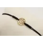 Pulsera nudo serpiente negro con signo del zodiaco
