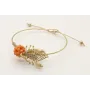 Pulsera rigida con escarabajo de brillos, bola de 