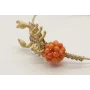 Pulsera rigida con escarabajo de brillos, bola de 
