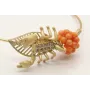 Pulsera rigida con escarabajo de brillos, bola de 