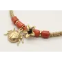 Pulsera rigida con escarabajo pelotero en oro mate