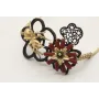 Pulsera macrame oro palido con crochet esmaltado n