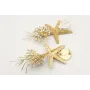 Pendientes perno caracola esmaltada blanca con est