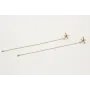 Pendientes perno estrella oro mate con cadena boli