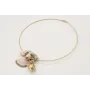 Collar rigido con conchas bordes dorado, burruño m