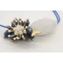 Pulsera hilo macrame azul con piedras azules, oval