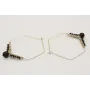 Pendientes arete hexagonal con bolas negras y macr