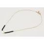 Collar cadena fina oro brillo con facetadas negras