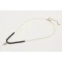 Collar cadena fina oro brillo con abalorio negro m