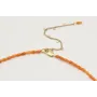 Collar con coralitos naranjas y colgante sol. Larg