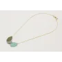 Collar con tres piezas esmaltadas en turquesa,gris