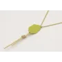 Collar cadena eslabón plano oro mate con pieza esm