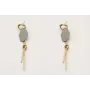 Pendientes asimetricos con piezas esmaltadas grise
