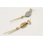 Pendientes asimetricos con piezas esmaltadas grise