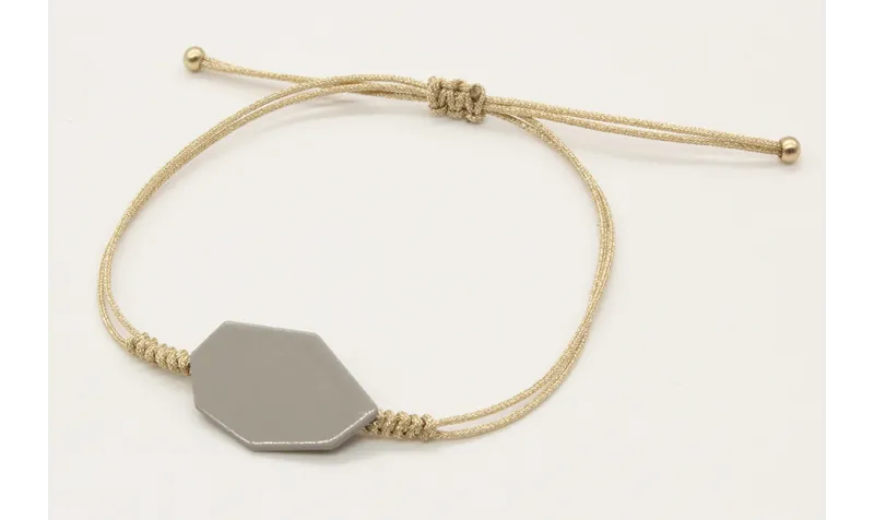 Pulsera nudo serpiente oro palido con pieza esmalt