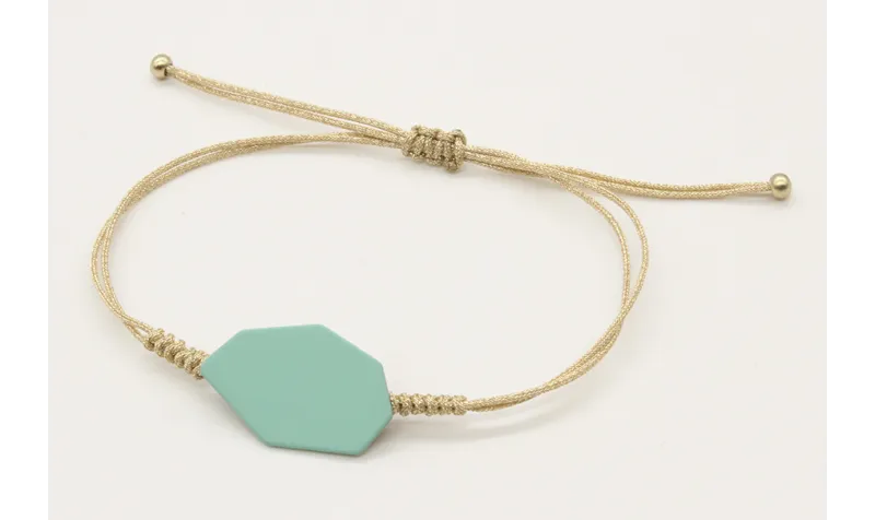 Pulsera nudo serpiente oro palido con pieza esmalt