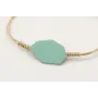 Pulsera nudo serpiente oro palido con pieza esmalt