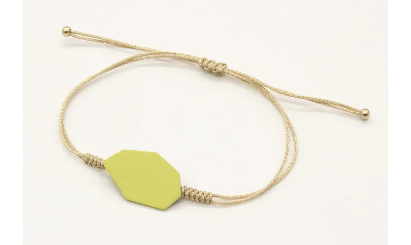 Pulsera nudo serpiente oro palido con pieza esmalt