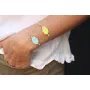 Pulsera nudo serpiente oro palido con pieza esmalt