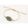 Pulsera nudo serpiente oro palido con pieza esmalt