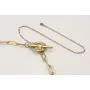 Collar cadena rectangular oro mate con cierre de T
