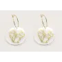 Pendientes aro oro brillo con disco metacrilato ar