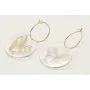 Pendientes aro oro brillo con disco metacrilato ar