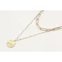 Collar cadena eslabón grande y cadena de chapitas 