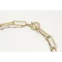 Collar cadena eslabón grande y cadena de chapitas 