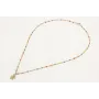 Collar cadena de acero inoxidable de bolitas esmal