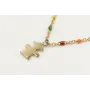 Collar cadena de acero inoxidable de bolitas esmal