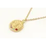 Collar con cadena de acero inoxidable y colgante e