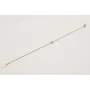 Pulsera cadena eslabón pequeño oro brillo con bril