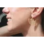 Pendientes en semicirculo en oro mate