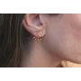 Pendiente acero inoxidable ojo pestañas con rayos