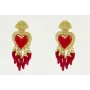 Pendientes perno sagrado corazón con agujeros, pim