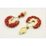 Pendientes perno sagrado corazón, corazón miyuki c
