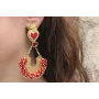 Pendientes perno sagrado corazón, corazón miyuki c