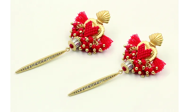 Pendientes sagrado corazón agujeros con burruño fa