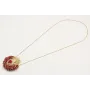 Collar sagrado corazón con corazón de miyuki rojo 